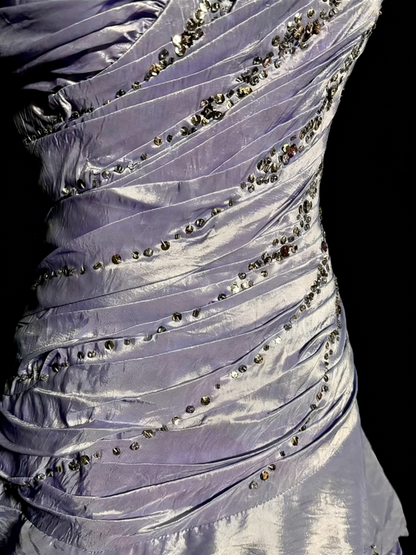 Stunning Prom Dress Lilac One Shoulder Pleated Formal Dress Evening Dresses Gala Dress      D4667