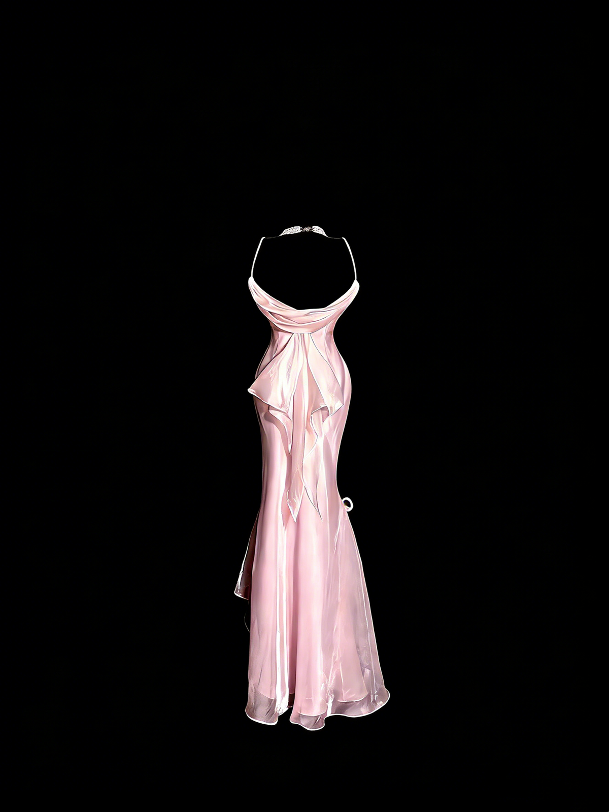 Sweet Prom Dress Light Pink Spaghetti Straps Mermaid Formal Dress Evening Dresses Birthday Party Dress      D4671