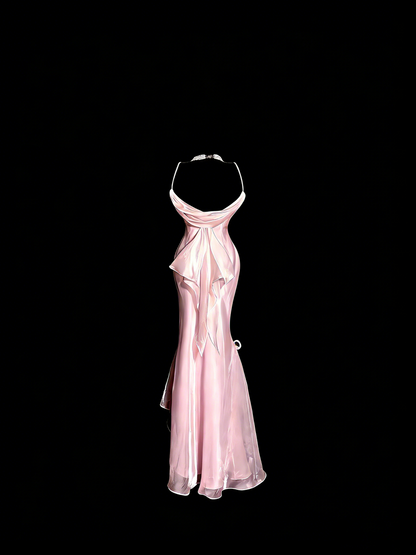 Sweet Prom Dress Light Pink Spaghetti Straps Mermaid Formal Dress Evening Dresses Birthday Party Dress      D4671