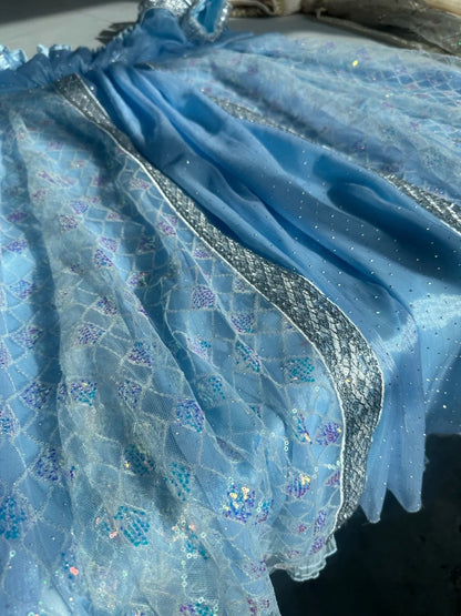 New Arrival Prom Dress Light Blue Square Neck Imperial Dress Evening Dresses Formal Dress      D4687