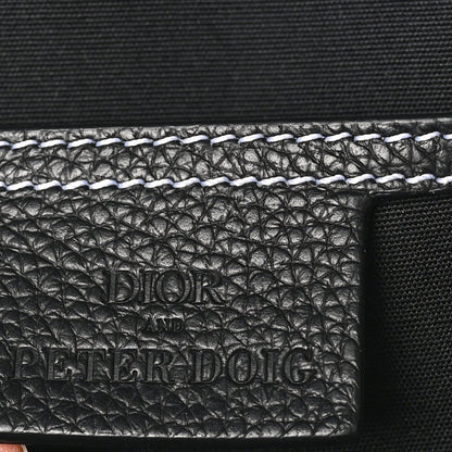 X PETER DOIG Grained Calfskin Slingbag Backpack Black