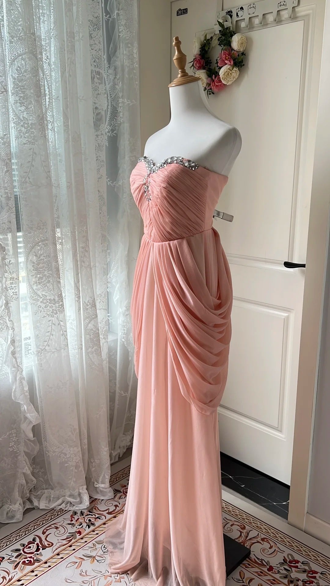 Elegant Prom Dress Sweetheart Pleated Formal Dresses Evening Dress Gala Gown  D4744