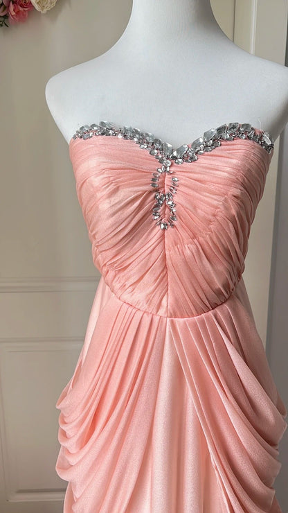 Elegant Prom Dress Sweetheart Pleated Formal Dresses Evening Dress Gala Gown  D4744