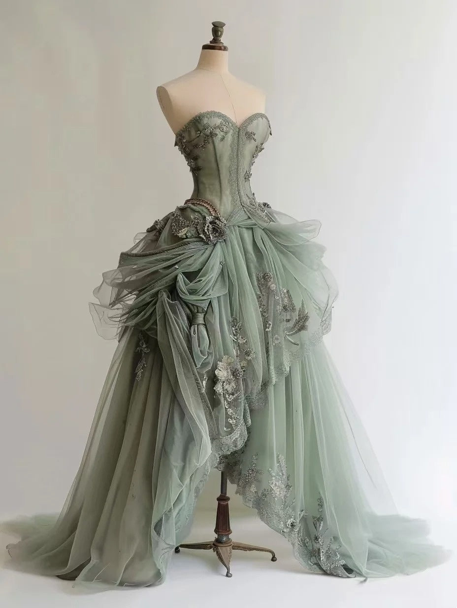 Beauty Prom Dress Sweetheart Tulle Pleated Birthday Party Outfits Evening Dress Gala Gown  D4759