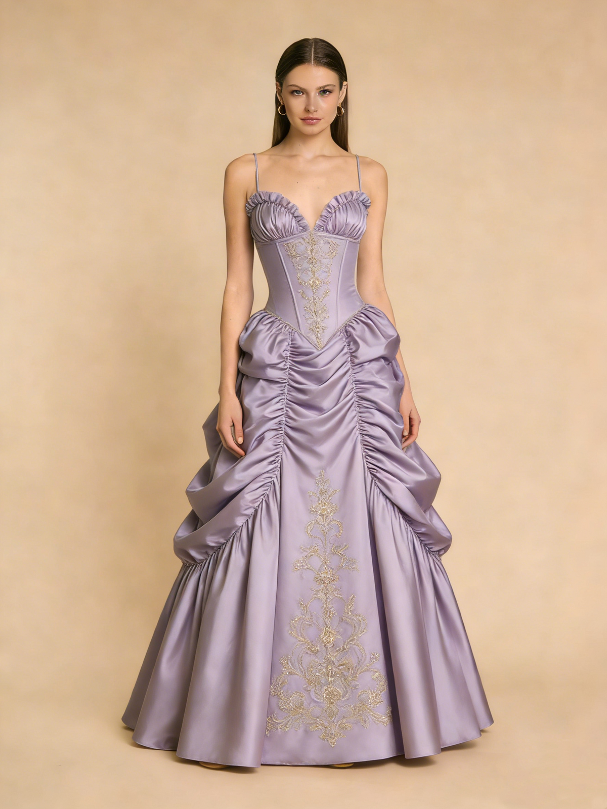 Vintage Prom Dress Purple A Line Spaghetti Straps Pleated Gala Gown Birthday Party Outfits Evening Dress  D4791