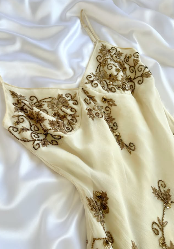 Vintage Light Yellow A Line Straps Beaded Chiffon Short Homecoming Dress Outfits SH5459