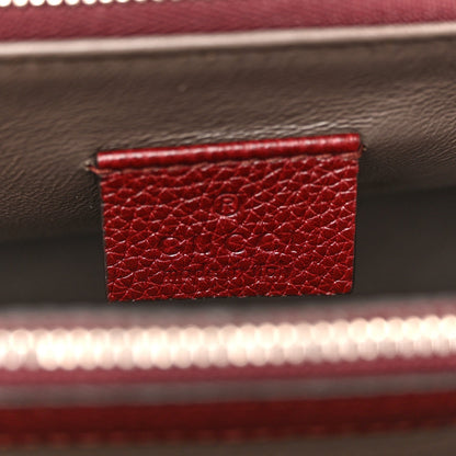 Grainy Calfskin Small Zumi Top Handle Bag Vintage Bordeaux