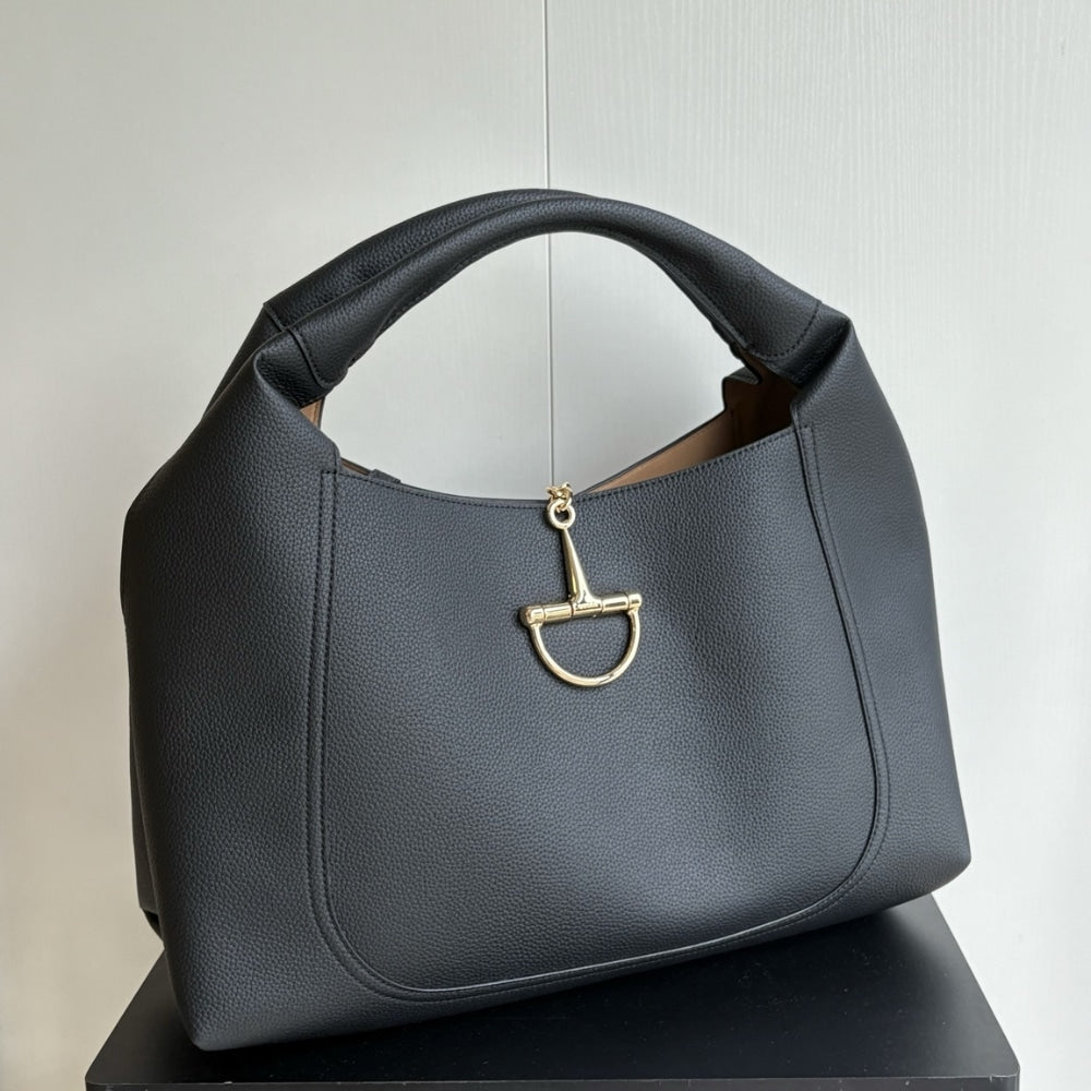 GUCCI SOFTBIT MEDIUM TOP HANDLE BAG BLACK 27CM 837467 AAEAO 1000