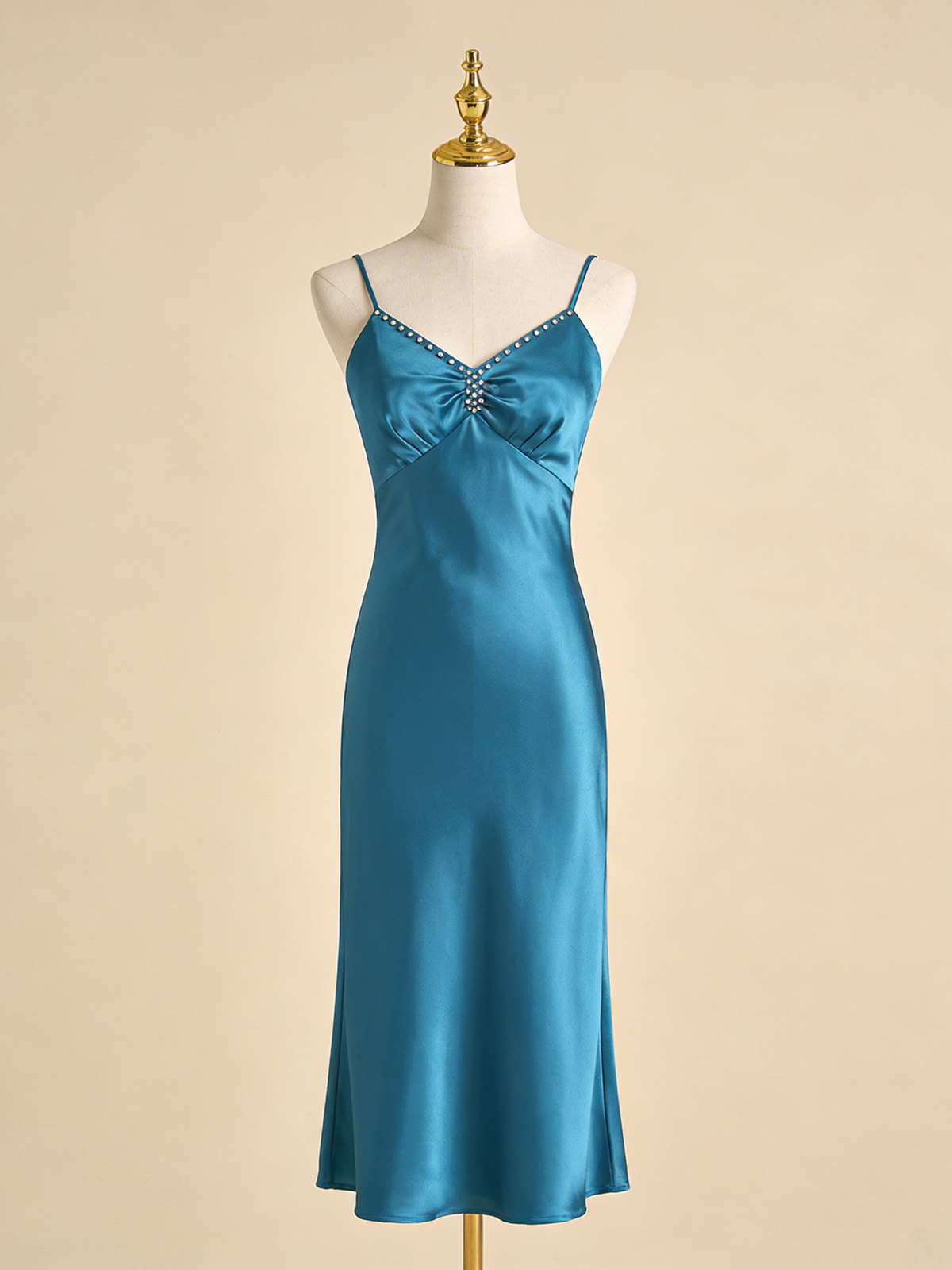 New Arrival Prom Dress Spaghetti Straps Beading Gala Dress Evening Gown Cocktail Outfits    D4864