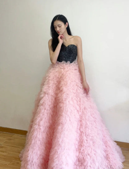 Stunning Prom Dress Sweetheart Pleated Gala Evening Gown Dress Birthday Party Outfits    D4876