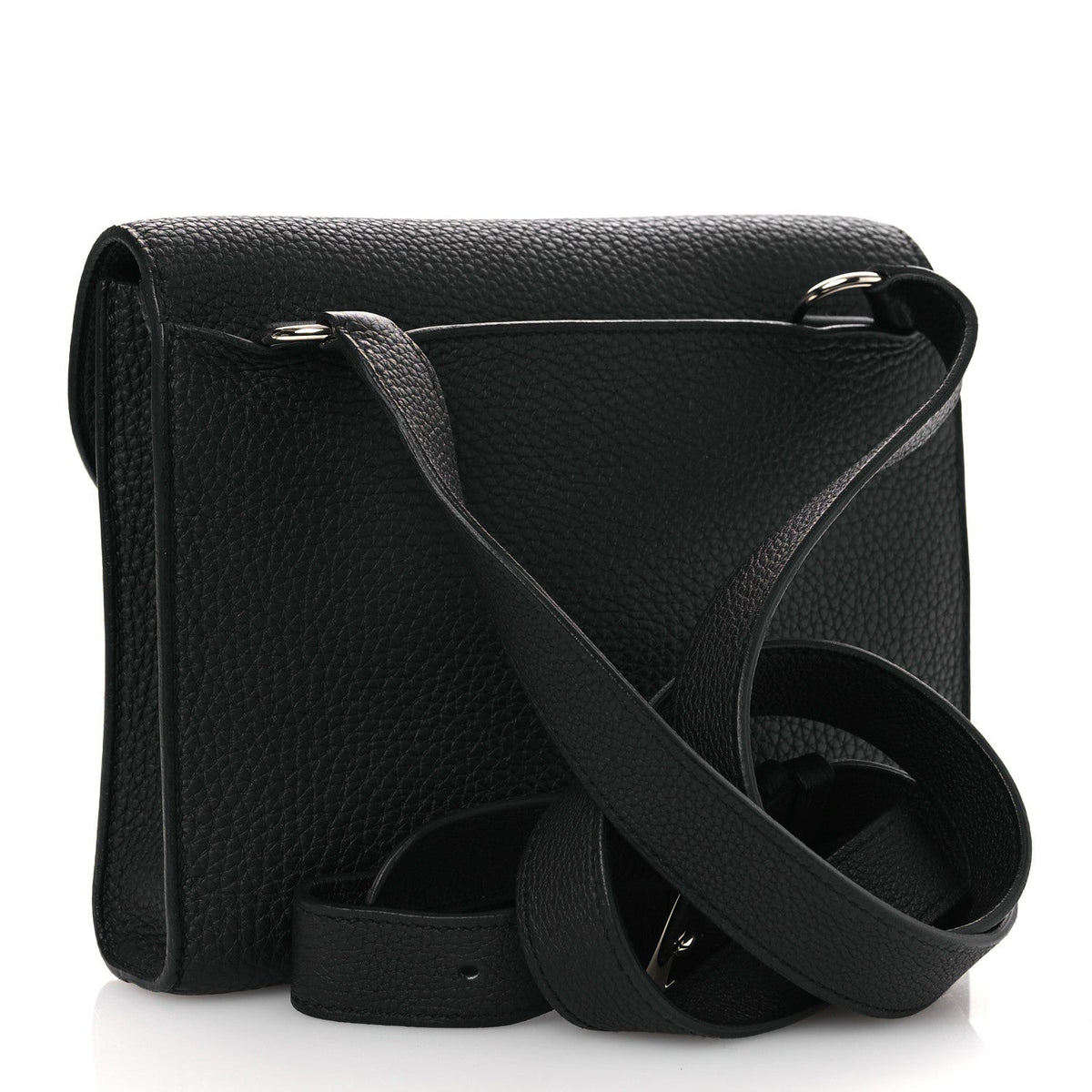Togo Laque Sac A Depeches 21 Messenger Bag Black Bleu France