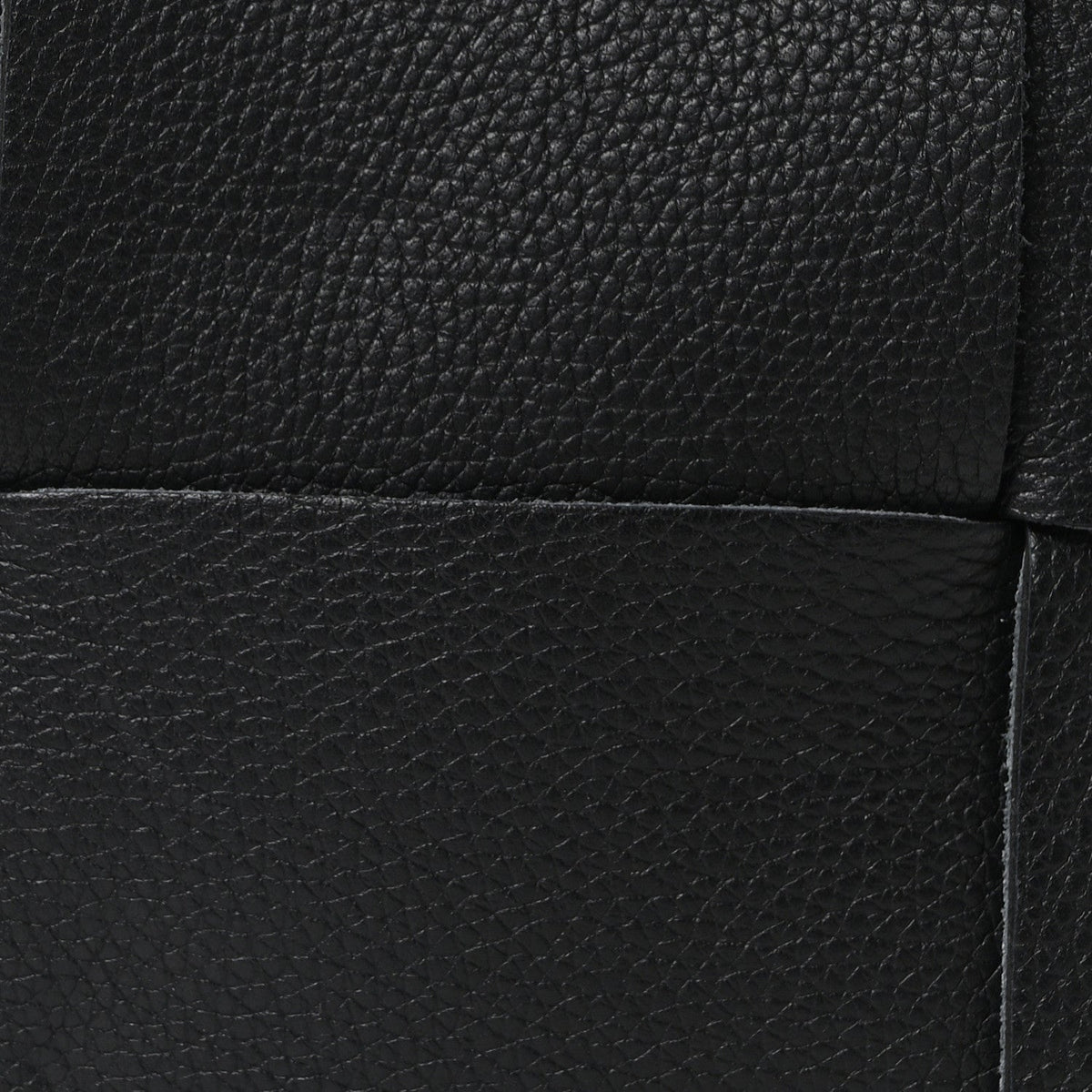 Grained Calfskin Intrecciato Mini Arco Tote Black