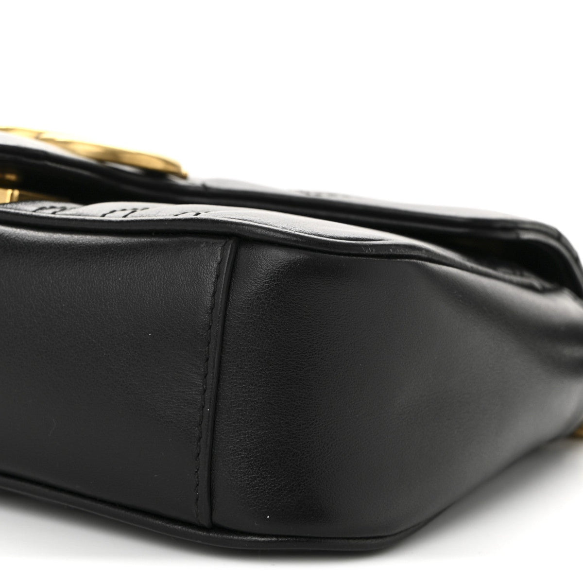 Calfskin Matelasse Small GG Marmont Shoulder Bag Black