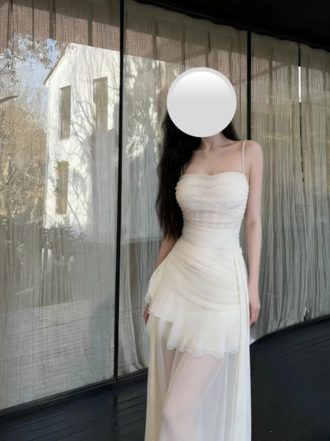 Stunning Prom Dress Spaghetti Straps Birthday Party Outfits Pleated Tulle Evening Gown Gala Dress     D4900