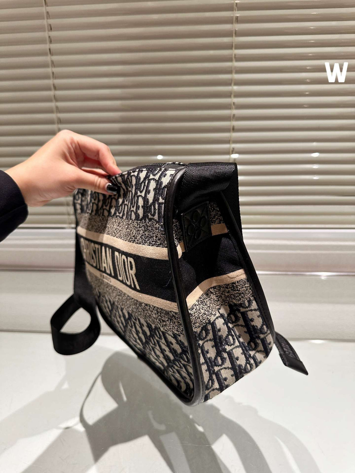 Medium Diorcamp Bag Blue Dior Oblique Embroidery