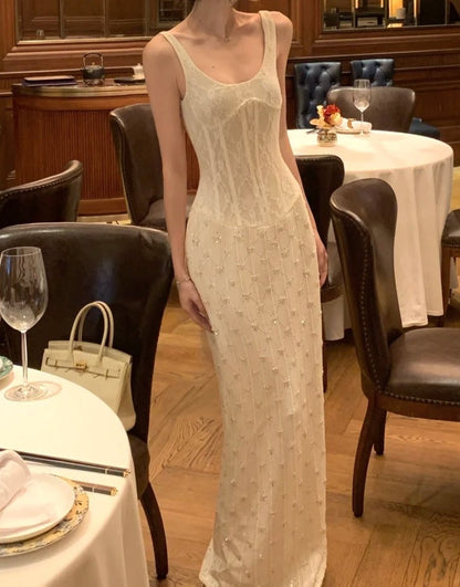 Elegant Prom Dress Spaghetti Straps Beading Gala Gown Party Outfits School Evening Dress   D4933