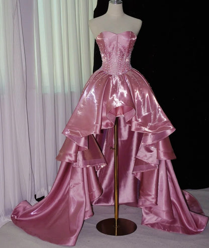 Beauty Prom Dress Sweetheart Beading Pleated Evening Dresses Birthday Party Outfits Gala Gown    D4958
