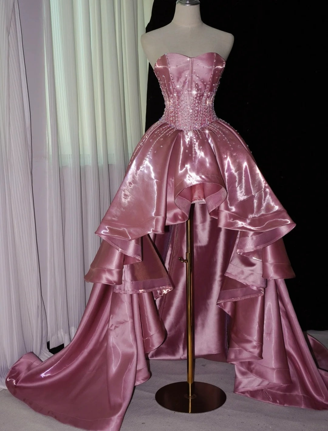 Beauty Prom Dress Sweetheart Beading Pleated Evening Dresses Birthday Party Outfits Gala Gown    D4958