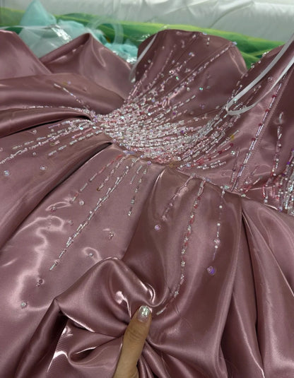 Beauty Prom Dress Sweetheart Beading Pleated Evening Dresses Birthday Party Outfits Gala Gown    D4958