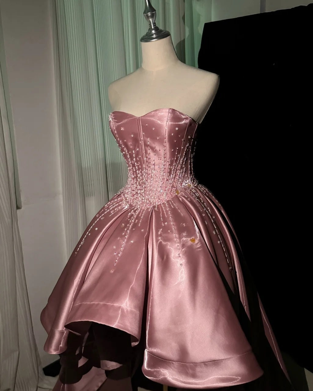 Beauty Prom Dress Sweetheart Beading Pleated Evening Dresses Birthday Party Outfits Gala Gown    D4958
