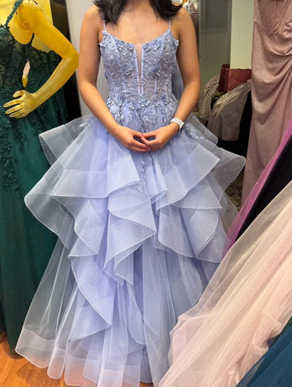 Stunning Prom Dress Spaghetti Straps Pleated Tulle Evening Dresses Gala Gown Birthday Party Outfits     D4961
