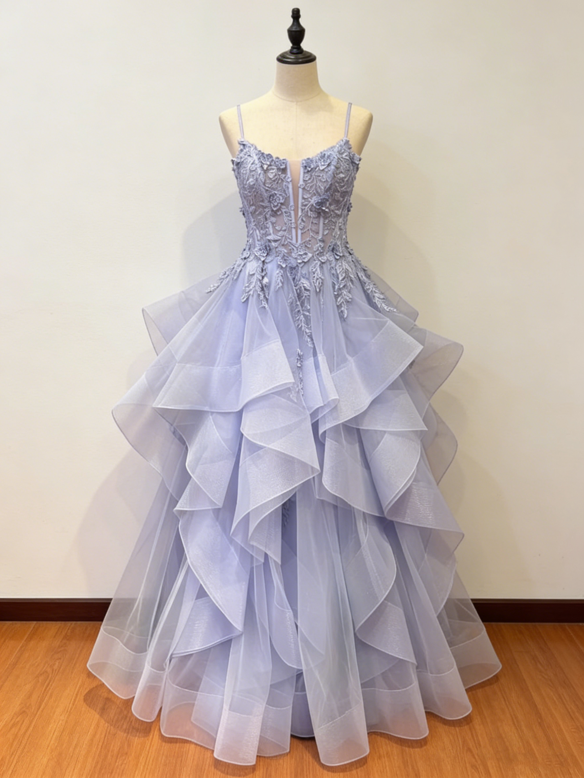 Stunning Prom Dress Spaghetti Straps Pleated Tulle Evening Dresses Gala Gown Birthday Party Outfits     D4961