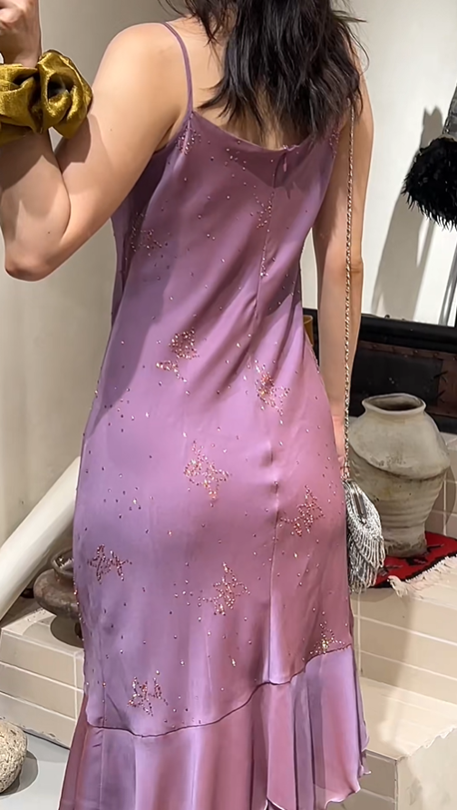 Stunning Prom Dress Chiffon Spaghetti Straps Beading Birthday Party Outfits Evening Dresses Gala Gown      D4964
