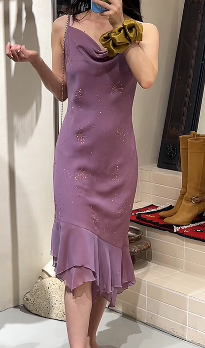 Stunning Prom Dress Chiffon Spaghetti Straps Beading Birthday Party Outfits Evening Dresses Gala Gown      D4964