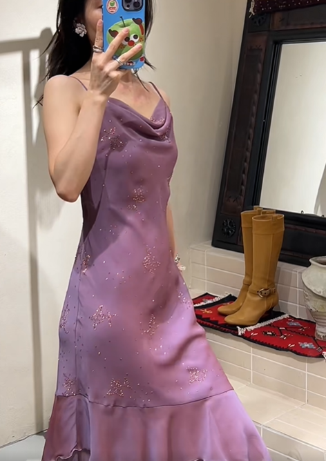 Stunning Prom Dress Chiffon Spaghetti Straps Beading Birthday Party Outfits Evening Dresses Gala Gown      D4964