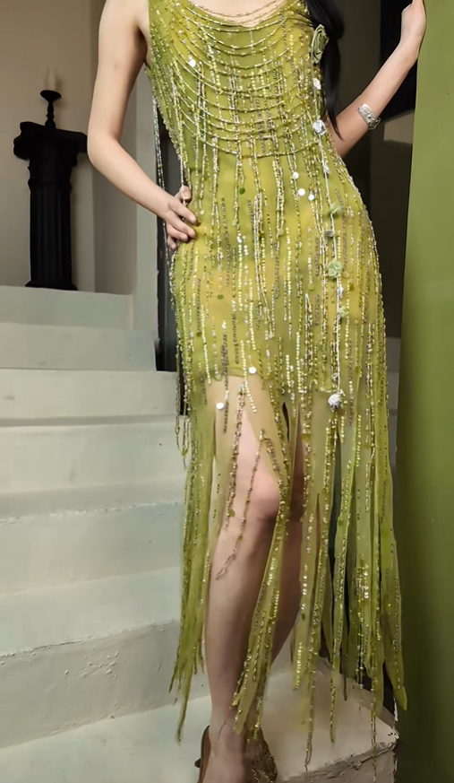 New Arrival Prom Dress Crew Neck Beading Evening Dresses Backless Gala Gown Cocktail Outfits       D4970