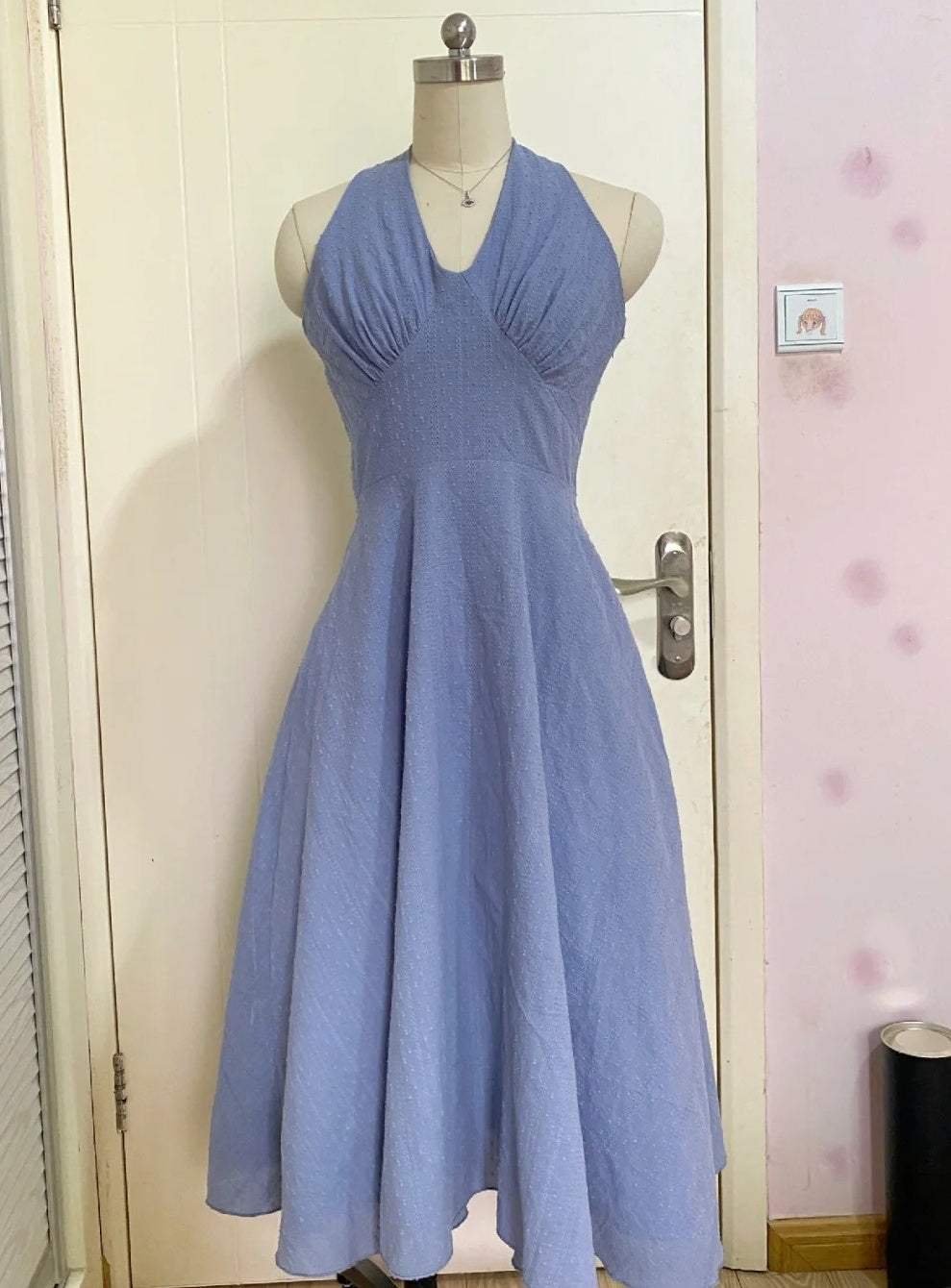 Charming Prom Dress A Line V-neck Pleated Evening Dress Gala Gown Cocktail Outfits       D4979