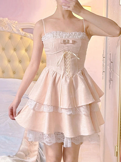 Beauty Homecoming Dress Spaghetti Straps Lace Short Prom Dress Back to School Outfits Birthday Party Dress  D4987