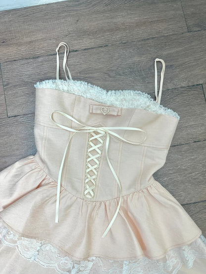 Beauty Homecoming Dress Spaghetti Straps Lace Short Prom Dress Back to School Outfits Birthday Party Dress  D4987
