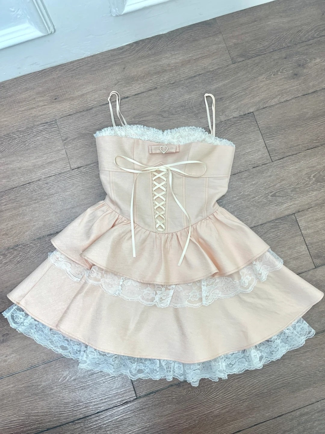 Beauty Homecoming Dress Spaghetti Straps Lace Short Prom Dress Back to School Outfits Birthday Party Dress  D4987