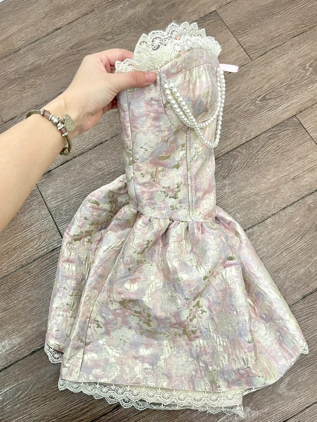 Charming Homecoming Dress Strapless Lace Short Prom Dress Back to School Outfits Birthday Party Dress  D4988