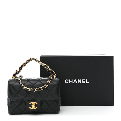 Caviar Quilted Mini Flap Black