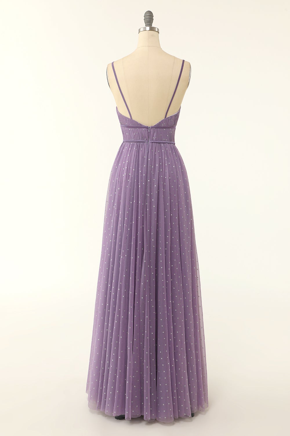 A Line Long Bridesmaid Dress with Ruffles M5692