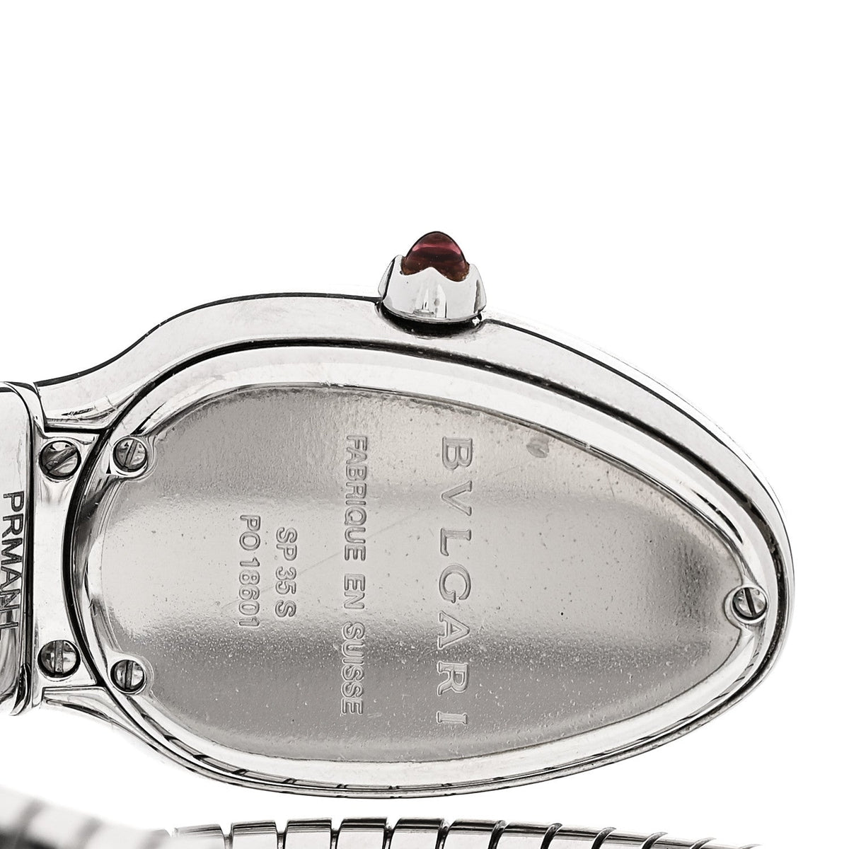 Stainless Steel Diamond Bezel 35mm Serpenti Tubogas Quartz Watch