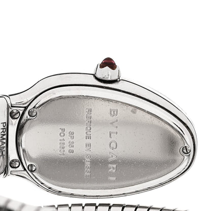 Stainless Steel Diamond Bezel 35mm Serpenti Tubogas Quartz Watch