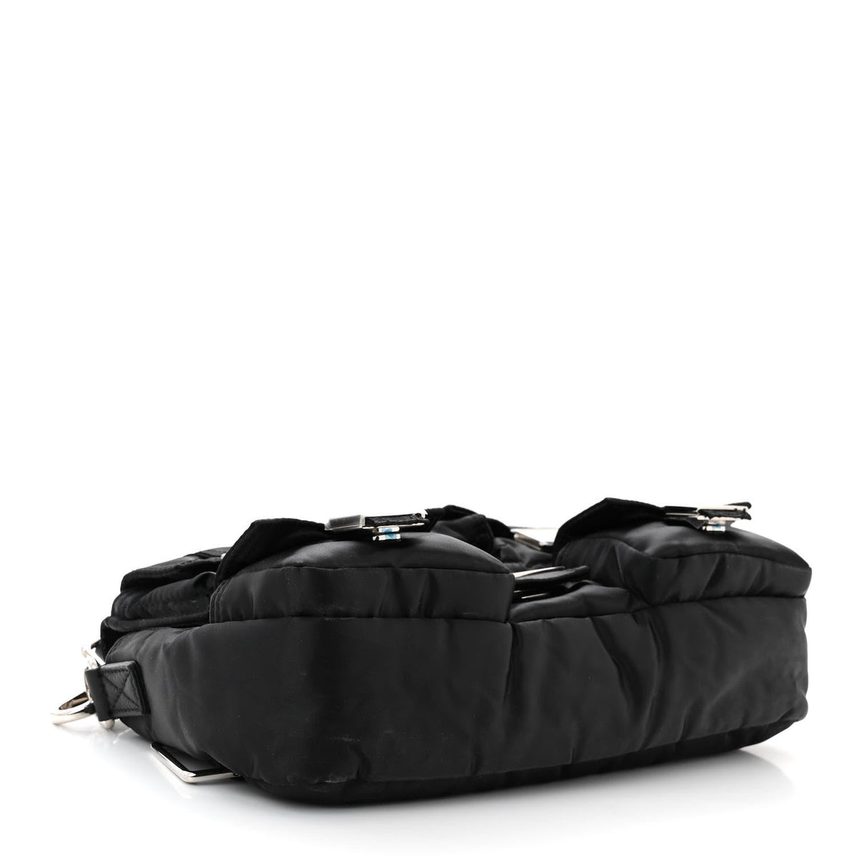 Econyl Cuoio Romano Multipocket Baguette Black