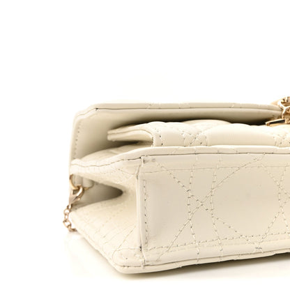 Lambskin Cannage Miss Dior Chain Pouch Latte