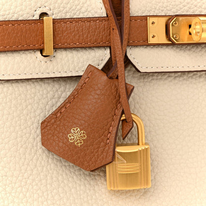 Togo Horseshoe Birkin 25 Craie Gold