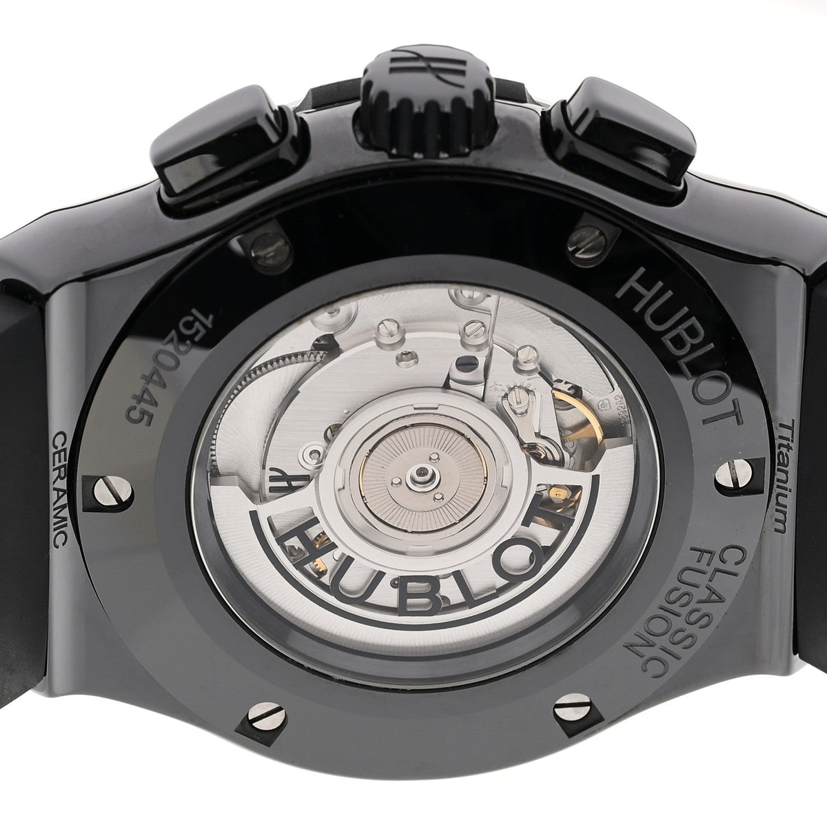 Ceramic Rubber 45mm Classic Fusion Aerofusion Chronograph Automatic Watch Black 525.CM.0170.RX
