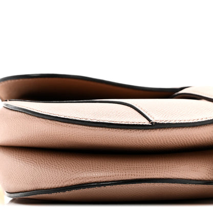 Grained Calfskin Saddle Bag Blush