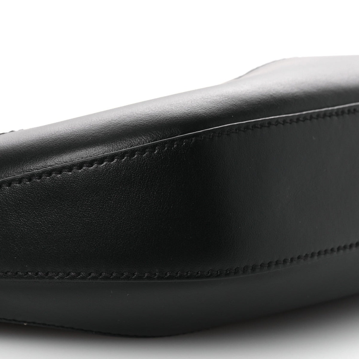 City Calfskin Medium Metal Triangle Logo Bag Black
