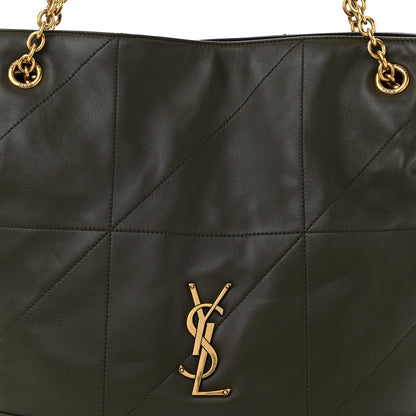 Lambskin Jamie Shopping Tote Light Musk