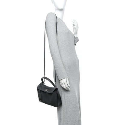 Natural Smooth Calfskin Mini Rodeo Top Handle Handbag Grey