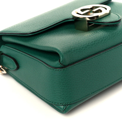 Dollar Calfskin Interlocking G Crossbody Bag Emerald