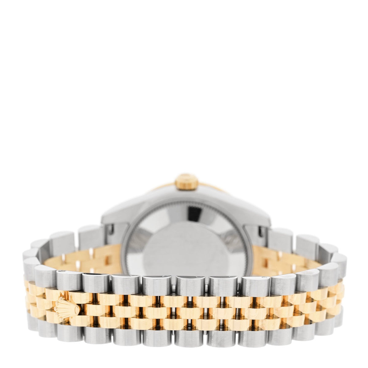 Stainless Steel 18K Yellow Gold Diamond Bezel 31mm Oyster Perpetual Datejust Watch Silver Jubilee 178383