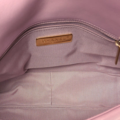 Lambskin Quilted Medium Chanel 19 Flap Light Pink